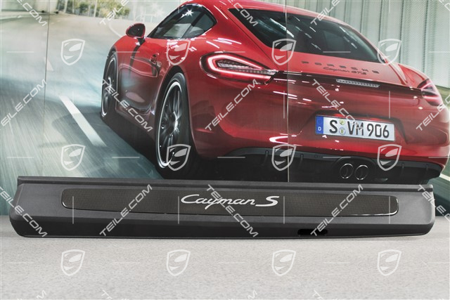 Einstiegleiste, Carbon, mit Schriftzug "Cayman S", L