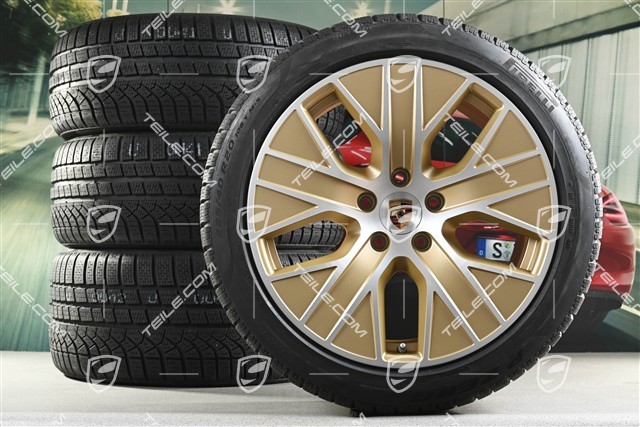 20" koła zimowe Turbo Aero, komplet, felgi 9J x 20 ET54 + 11J x 20 ET60 + NOWE opony zimowe Pirelli 245/45 R20 + 285/40 R20, Aurum