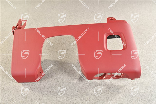 Schalttafelverkleidung, Unterteil, Leder, Bordeauxrot