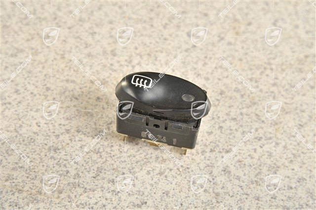 Heckscheibe / Aussenspiegel Heizung Schalter, Schwarz-matt, RHD