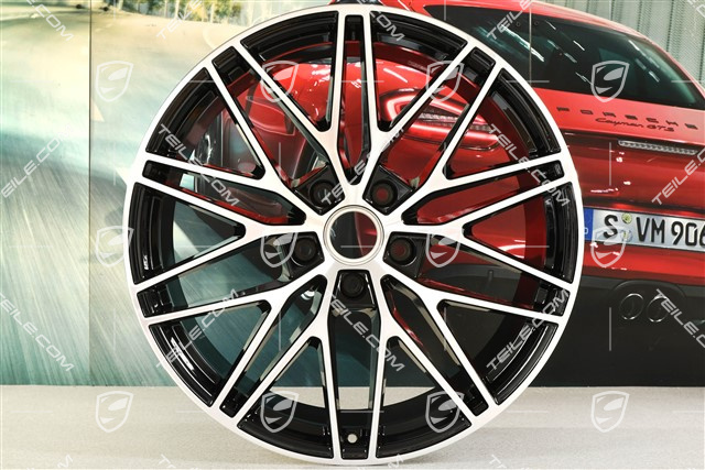 21" Felge Cayenne RS Spyder Design, 11J x 21 ET49, schwarz hochglanz