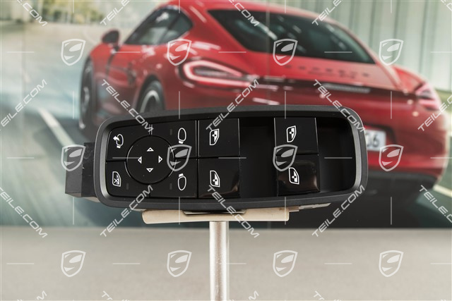 Power windows switch, Drivers side, Black matte
