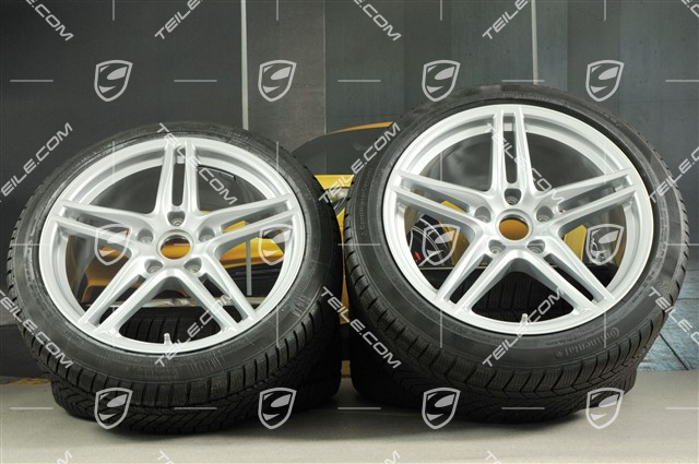19-inch winter wheels set "Carrera", rims 8,5J x 19 ET50 + 11J x 19 ET77 + NEW Continental WinterContact TS 830P winter tyres 235/40 R19 + 295/35 R19