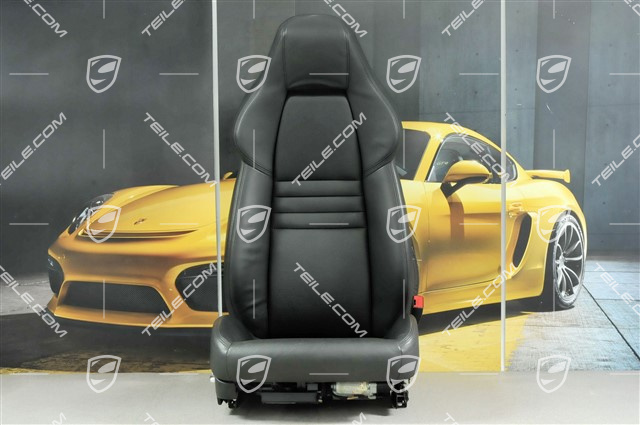 Sport seat, el. adjustment, leather, Black, R