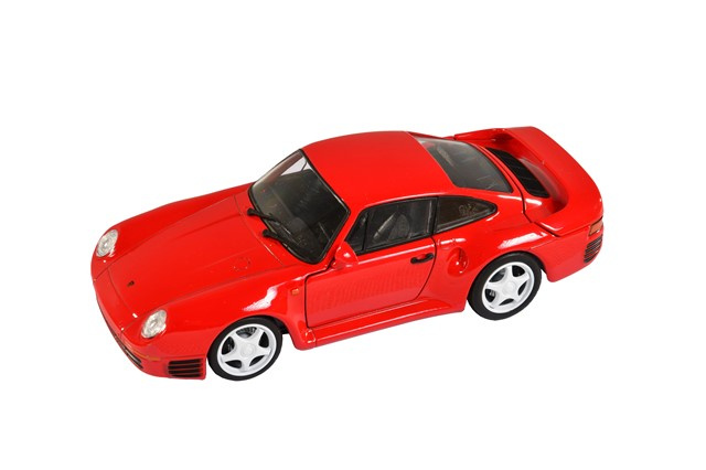 Porsche 959 1986, indischrot, Welly, Maßstab 1:24