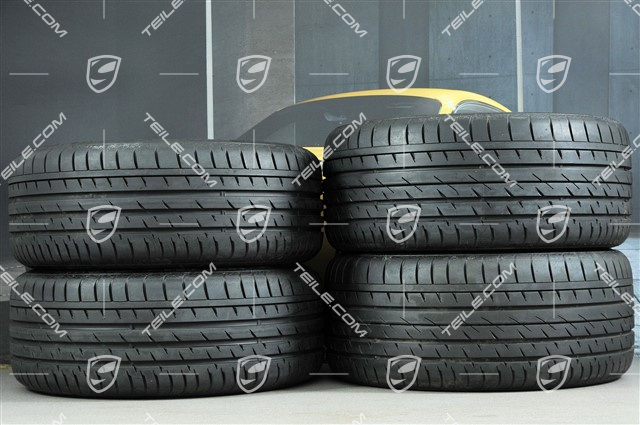 19" Koła letnie komplet Panamera Turbo, przednie felgi 9J x 19 ET60 + tylne 10J x 19 ET61 + opony 255/45 ZR19 + 285/40 ZR19, z czujnikami ciśnienia