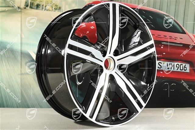 22" felga Macan Exclusive Design, 9J x 22 ET29, czarny wysoki połysk, lewa