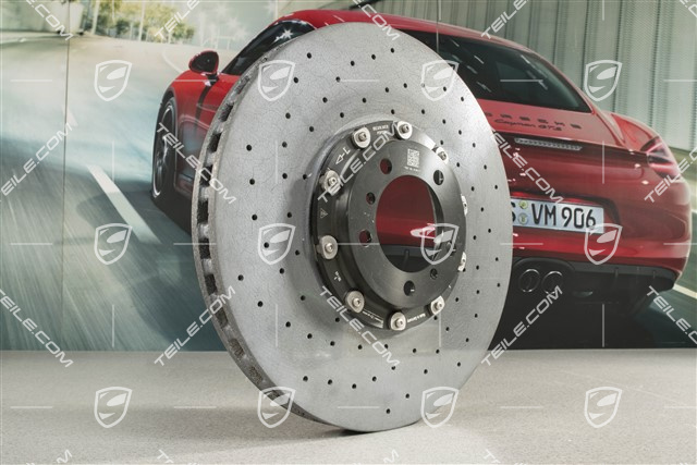 Turbo, PCCB, Ceramiczna tarcza hamulcowa, przednia, pod zacisk czarny / żółty, L