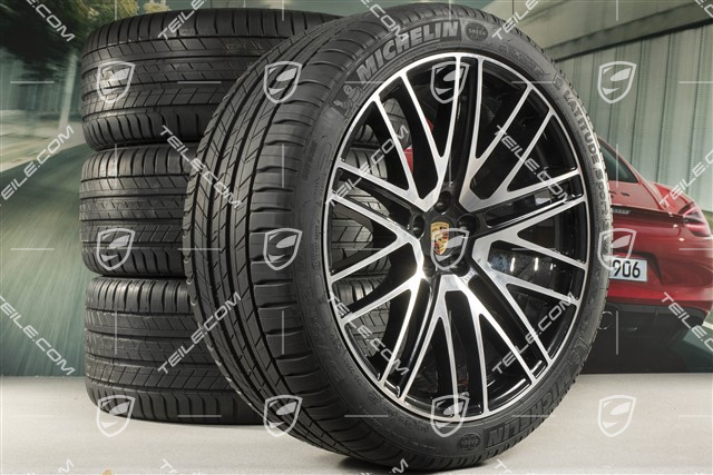 21" Turbo Design summer wheel set, wheel rims 9,5J x 21 ET27 + 10J x 21 ET19 + Michelin summer tyres 265/40 R21 + 295/35 R21, with TPM