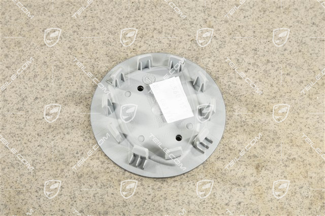 Radzierdeckel, konkav, farbiges Wappen, Meteorgrau metallic