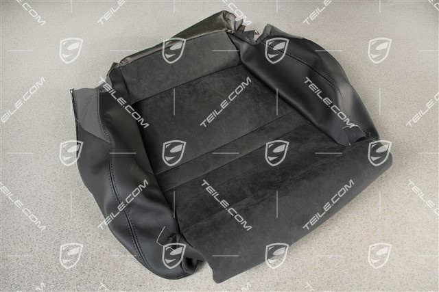 Sitzbezug / Bezug, Sitzkissen, mit Heizung, Alcantara/ Leder/ Leder, Schwarz, GTS, L