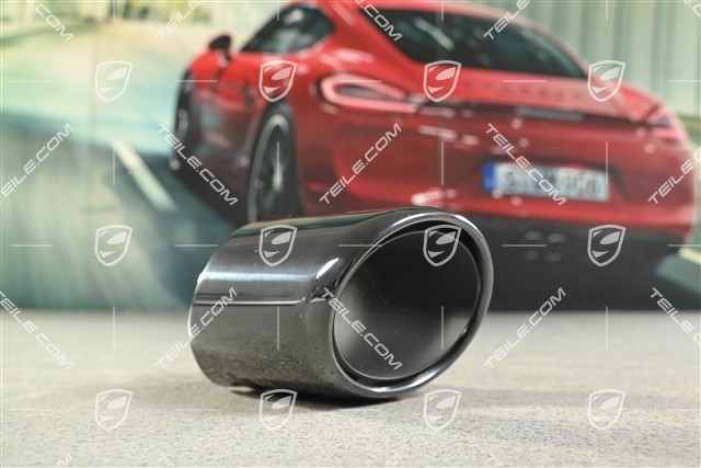 Końcówka rury wydechowej, sport, czarna