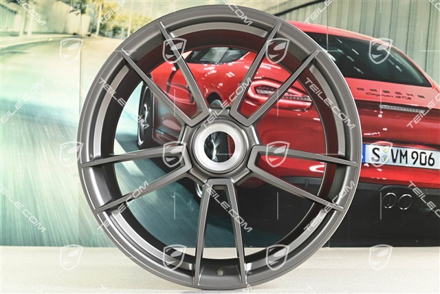 20+21" Felgensatz Turbo S, Felgen: vorne 8,5J x 20 ET40 + hinten 11J x 21 ET66, Platinum Seidenmatt