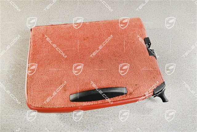 Back seat backrest, Draped leather, Boxster red, Coupe, L