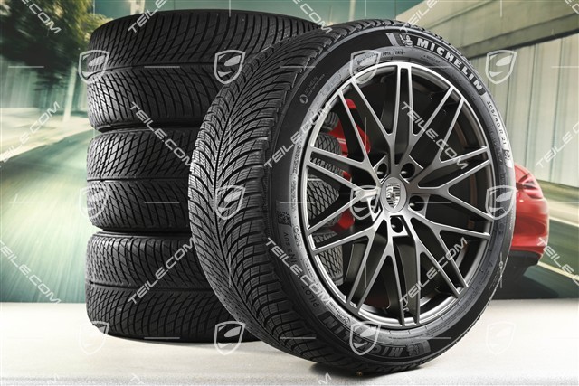21" RS Spyder Design Winterräder Satz, Felgen 9,5J x 21 ET46 + 11,0J x 21 ET58 + Michelin Winterreifen 285/45 R21 + 305/40 R21, mit RDK-Sensoren, Turbonit