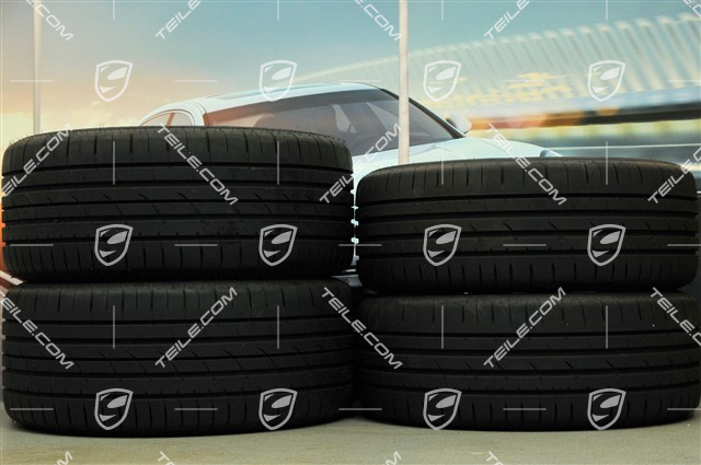 18" Boxster koła letnie komplet, 8J x 18 ET57 + 9J x 18 ET47 + opony letnie Goodyear Eagle F1 + 265/45 R18, bez czujników ciśnienia RDK