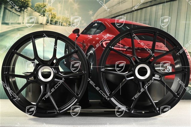 20+21 -inch GT3 wheel rim set, 9,5J x 20 ET46 + 12J x 21 ET45, black satin mat