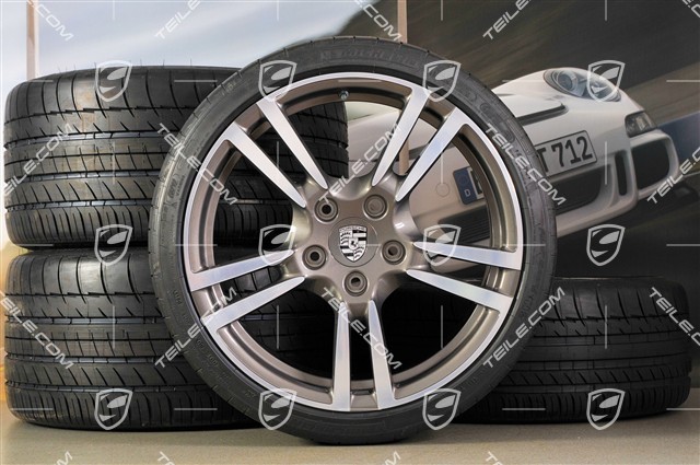 19-inch Turbo-II summer wheel set, wheels 8,5J x 19 ET56 + 11J x 19 ET51 + NEW Michelin summer tyres 235/35R19 + 305/30R19, TPMS