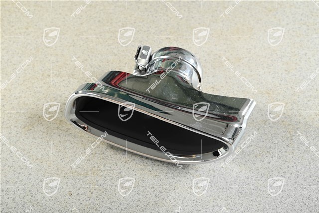 Tailpipe, chrome, Turbo, Facelift 09-, R