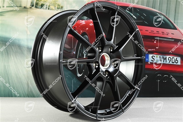 20-inch wheel rim "Boxster Spyder", 8,5J x 20 ET57, silky gloss black matt