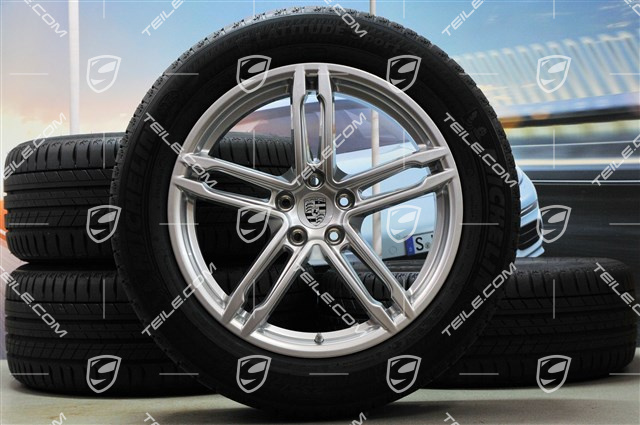 19" "Macan Turbo" Sommerräder Satz, Felgen 8J x 19 ET21 + 9J x 19 ET21, Sommerreifen Michelin 235/55 R 19 + 255/50 R 19, mit RDK-Sensoren