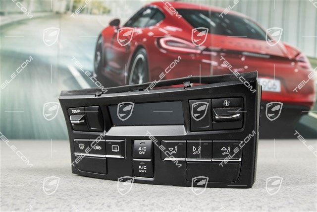 Control panel / switchboard air conditioner, matte black / high gloss chrome finish