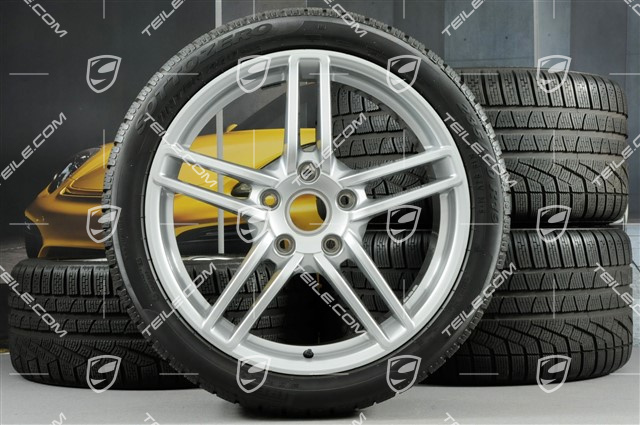 19" Winterräder Satz Carrera, Felgen 8,5J x 19 ET54 + 11J x 19 ET48 + NEUE Winterreifen 235/40 R19 + 295/35 R19, ohne RDK-Sensoren