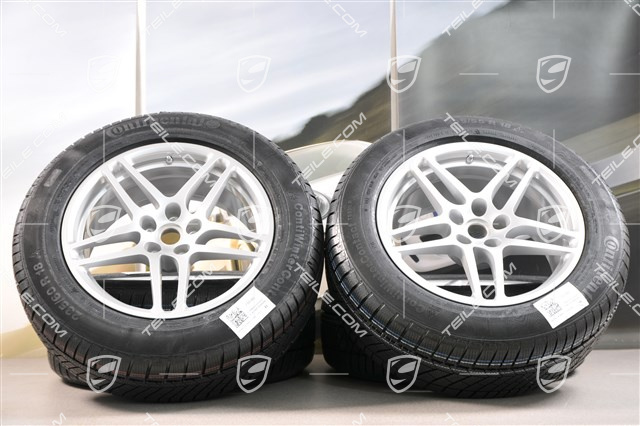 18" "Macan S" koła zimowe komplet, felgi 8J x 18 ET21 + 9J x 18 ET21, opony zimowe Continental ContiWinterContact 235/60 ZR 18 + 255/55 ZR 18, z czujnikami ciśnienia
