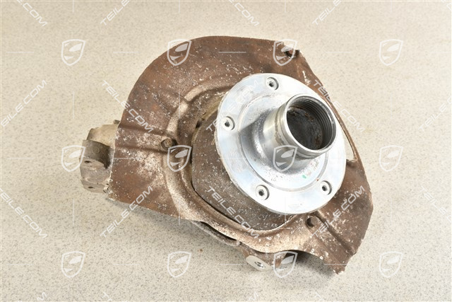 Front suspension steering knuckle / hub carrier, with rear axle steering, central lock, R, KPL