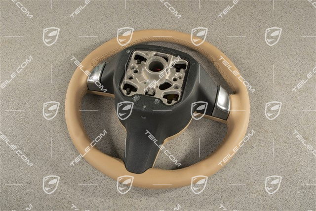 Lenkrad / Multifunktionslenkrad, Glattleder, Luxorbeige / Sport Chrono Paket Plus