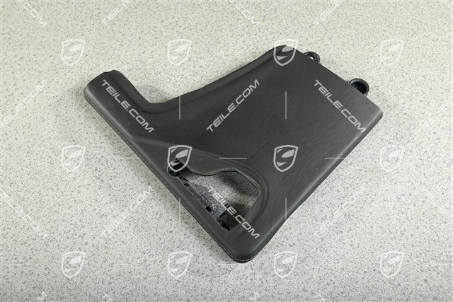 Centre console, Lateral cover, Leather, Black, Phone preparation, R