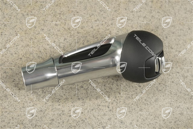 Wählhebel / Schaltknopf, Spyder, Leder, PDK, Schwarz
