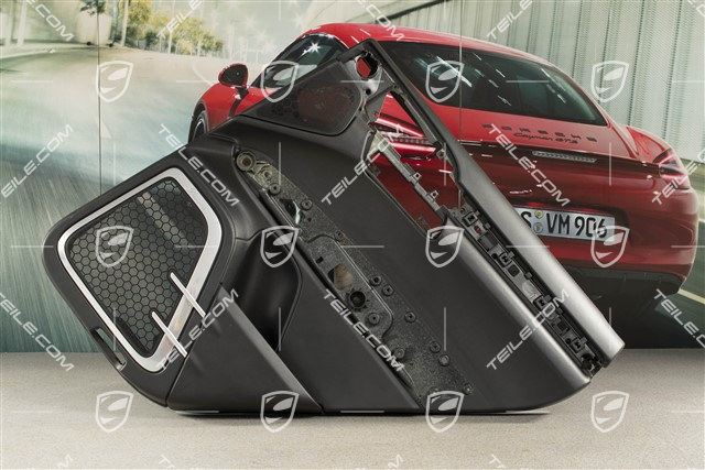 Türverkleidung, hinten, Ohne Sonnenschutzrollo, Glattleder, Schwarz, Klangpaket Burmester, R