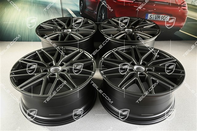 21-inch wheel rim set Cayenne RS Spyder Design, 11J x 21 ET58 + 9,5J x 21 ET46, Turbonite