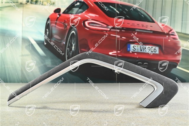 Uchwyt / rączka tapicerki drzwi, Alcantara, listwa ozdobna czarna, R