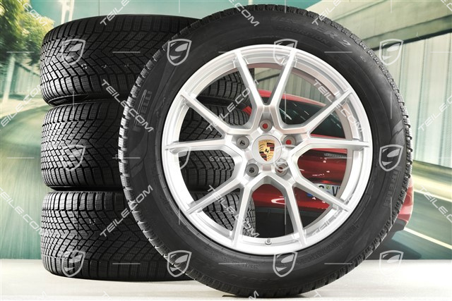 20" Cayenne S Winterräder Satz, Felgen 9J x 20 ET50 + 10,5J x 20 ET64 + Pirelli Winterreifen 255/55 R20 + 295/45 R20, mit RDK-Sensoren