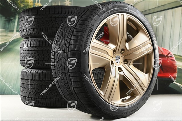 22" koła zimowe Macan Exclusive Design, felgi 9J x 22 ET29 + 11J x 22 ET47 + opony zimowe Continental 255/40 R22 + 295/35 R22, neodyme
