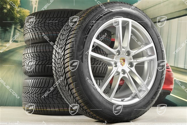 20" koła zimowe Cayenne Sport, komplet, felgi 9J x 20 ET50 + 10,5J x 20 ET64 + opony zimowe Hankook 255/55 R20 + 295/45 R20, z czujnikami ciśnienia
