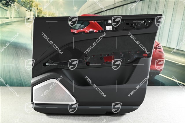 Türverkleidung, Vorne, Leder Schwarz + Alcantara Arktikgrau, Burmester, R