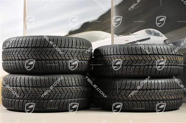 18" "Macan S" koła zimowe komplet, felgi 8J x 18 ET21 + 9J x 18 ET21, opony zimowe Pirelli 235/60 ZR 18 + 255/55 ZR 18, z czujnikami ciśnienia