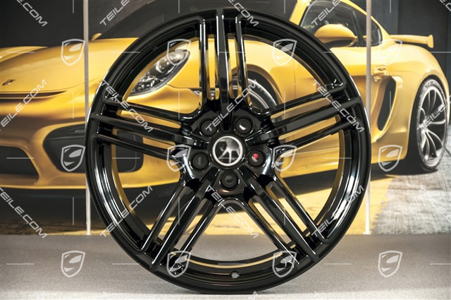 19" Felge Macan Design, 9J x 19 ET21, Schwarz Hochglanz