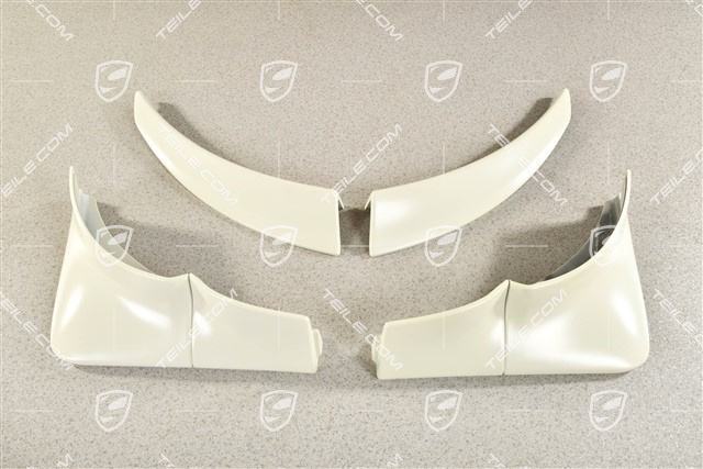 Mud flaps with flared wheel arches set, rear, Vehicle w/o  flared wheel arches
