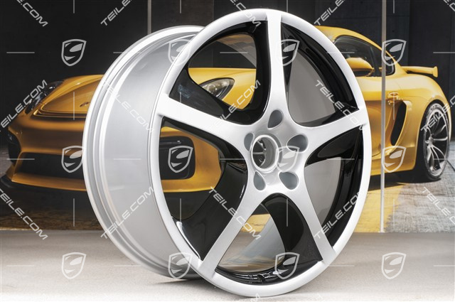 20-inch Sport Techno wheel, 9J x 20 ET60, silver + black high gloss