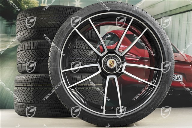 20/21-inch Turbo S winter wheel set, central lock wheel rims 8,5J x 20 ET40 + 11J x 21 ET66 + NEW Goodyear winter tyres 245/35 R20 + 305/30 R21