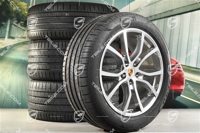 21" Cayenne COUPE Exclusive Design Sommerräder Satz, Felgen 9,5J x 21 ET46 + 11,0J x 21 ET49 + NEUE Pirelli Sommerreifen 285/40 R21 + 315/35 R21, mit RDK-Sensoren