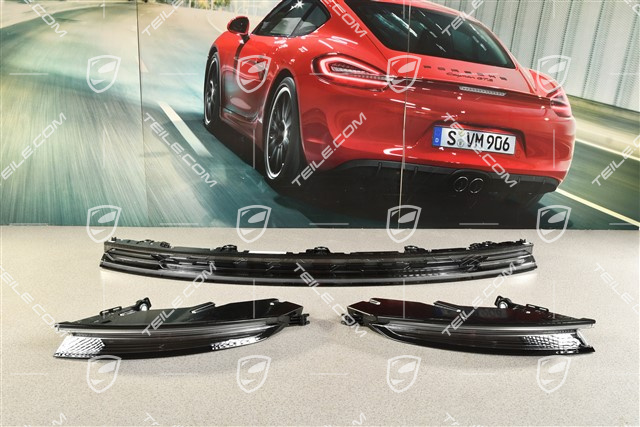 LED tail lights incl. light panel, Darkened / Black, Black inscription, LEFT+CENTER+RIGHT