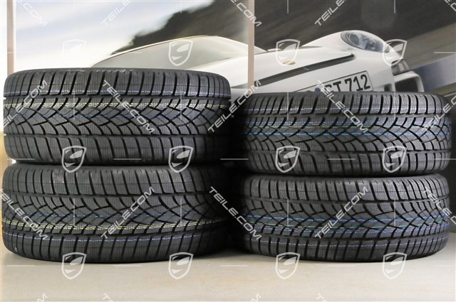 18" Cayman koła zimowe komplet, 8J x 18 ET57 + 9J x 18 ET47 + NOWE opony zimowe Dunlop SP Winter Sport 3D 235/45 R18 + 265/45 R18, bez czujników RDK