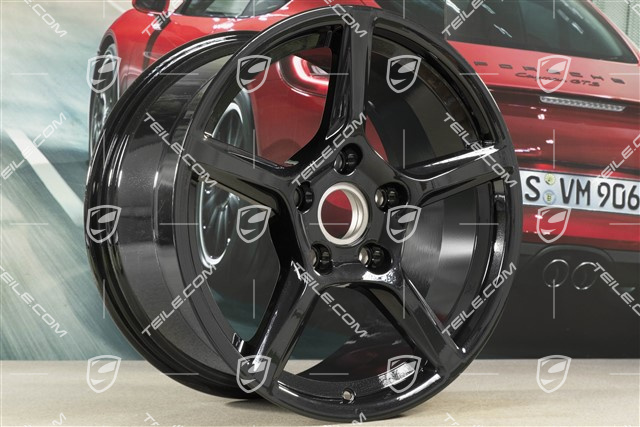 18-inch wheel rim Boxster IV, 9,5J x 18 ET49, black high gloss