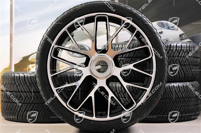 20" Turbo S central locking winter wheel set for Turbo S, wheels 8,5J x 20 ET51 + 11J x 20 ET59 + NEW Michelin Pilot Alpin PA4 winter tyres 245/35 R20+295/30 R20, TPMS