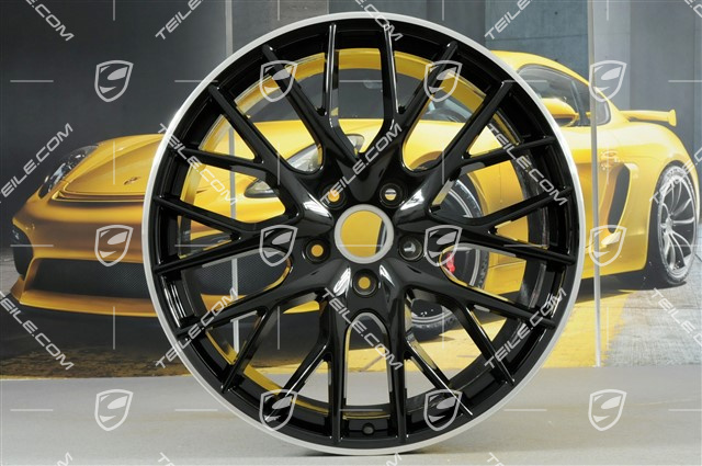 21" Felgensatz Panamera Sport Design, 9,5J x 21 ET71 + 10,5J x 21 ET71, für Winterbetrieb, Felgenstern in schwarz